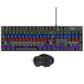 Teclado y ratón combo para juegos con cable - 104 teclas, retroiluminación RGB anti-ghosting