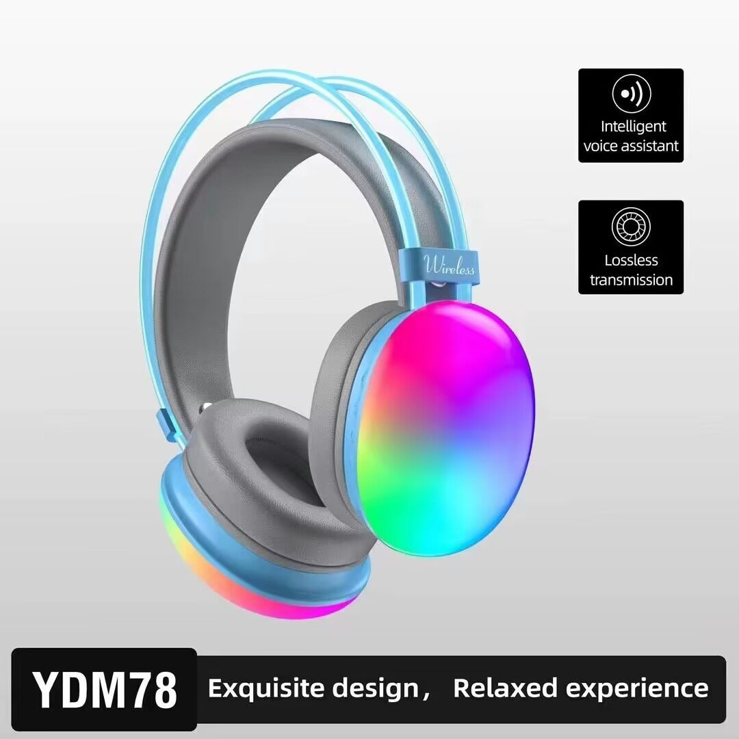Auriculares Bluetooth de diadema YDM78 auriculares inalámbricos luminosos para juegos de ordenador
