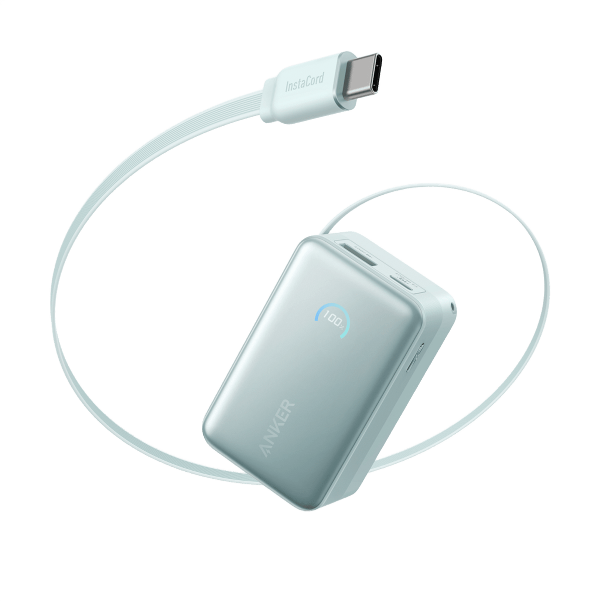 Batería externa Anker Nano (10K, 45W, cable USB-C retráctil integrado)