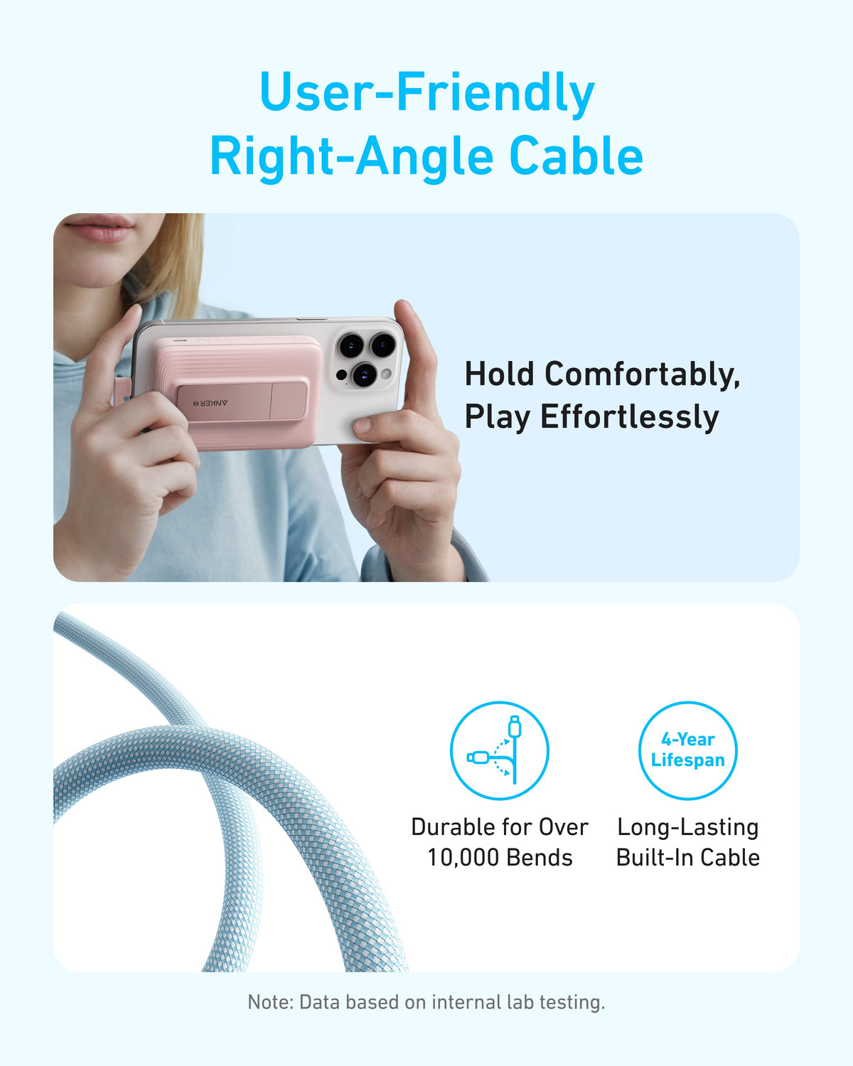 Anker Zolo Power Bank Magnético (10K, 30W, Cable USB-C Incorporado)