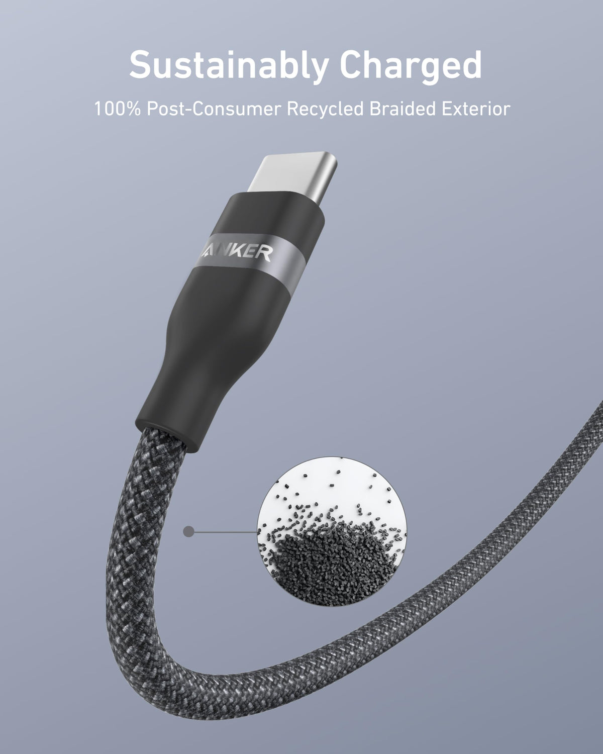 Cable USB-A a USB-C de Anker (0,9 m / 1,8 m, trenzado reciclado)
