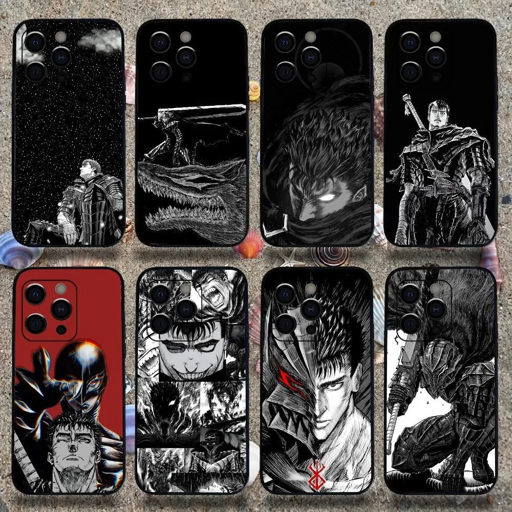 GutsrkiPhone Anime Phone Case 15 New SE Black