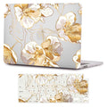 MacBook Pro Clear 14-inch (M1–M5, M5 Pro/M5 Max) Case - Gold Botanical Design