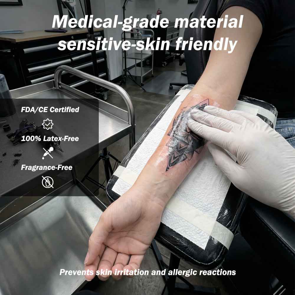 INKSOUL® Tattoo Aftercare Bandage Film 0.01mm ultrathin Roll 6in X 10yd