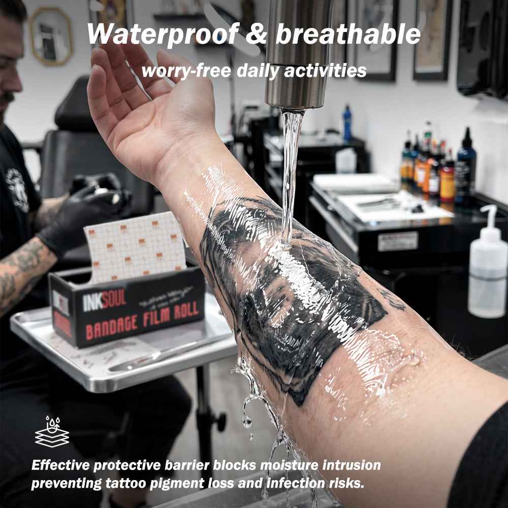 INKSOUL® Tattoo Aftercare Bandage Film 0.01mm ultrathin Roll 6in X 10yd