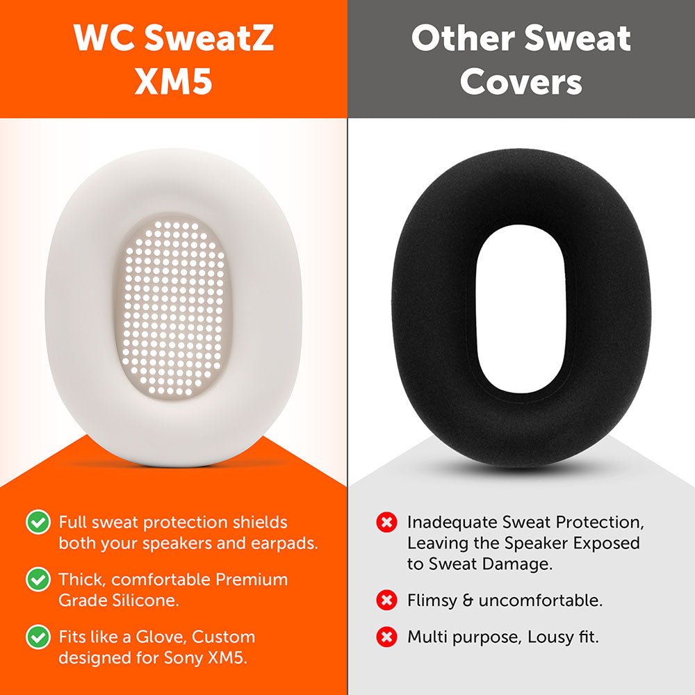 Sony WH-1000XM5 イヤーパッド汗カバー - WC SweatZ