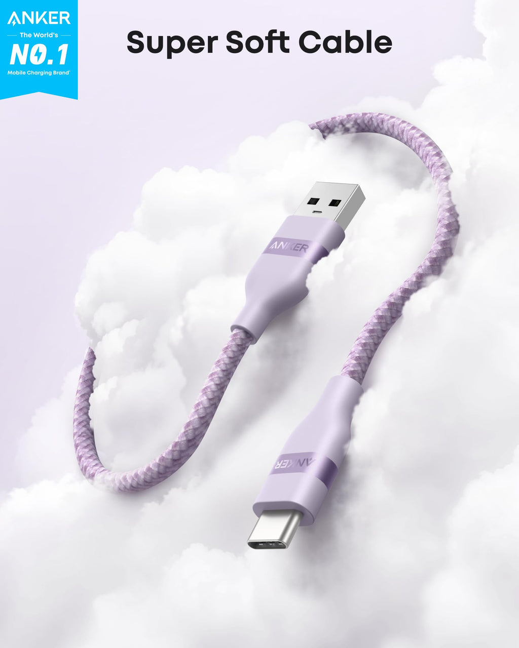 Cable USB-A a USB-C de Anker (0,9 m / 1,8 m, trenzado reciclado)