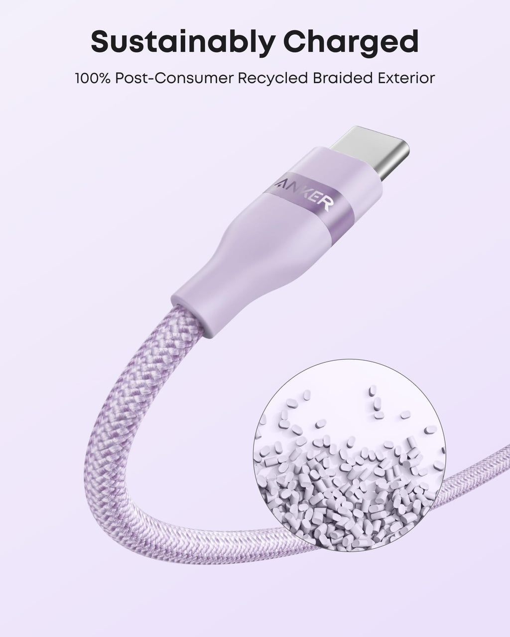 Cable USB-A a USB-C de Anker (0,9 m / 1,8 m, trenzado reciclado)