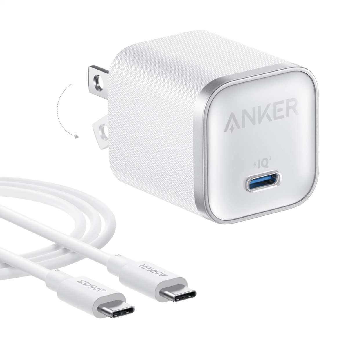Cargador Anker Nano (45W) con Cable USB-C a USB-C