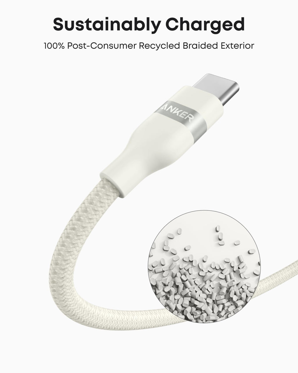 Cable USB-A a USB-C de Anker (0,9 m / 1,8 m, trenzado reciclado)