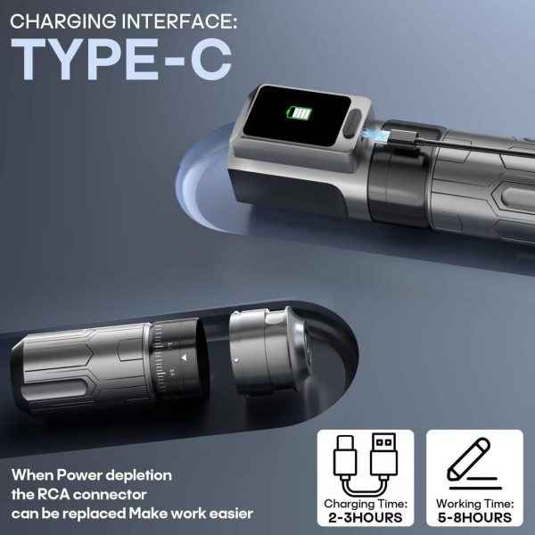 POSEIDON-S-LUXE DUAL POWER TATTOO PEN SET – WIRELESS FREEDOM MEETS WIRED PRECISION