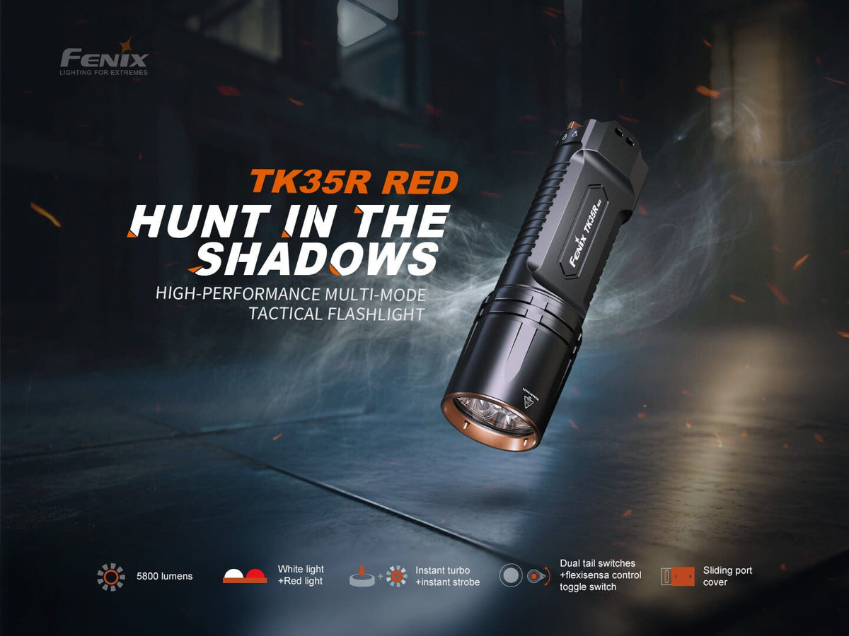 Linterna táctica recargable de alto rendimiento Fenix TK35R