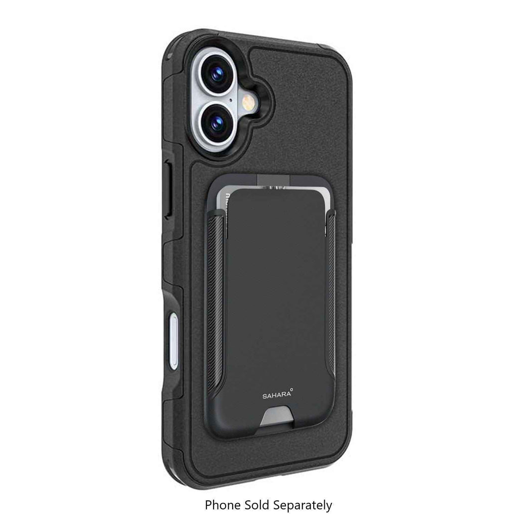 iPhone 16 Rugged Wallet Case with Kickstand - MagSafe, Card Holder | Raider Series
