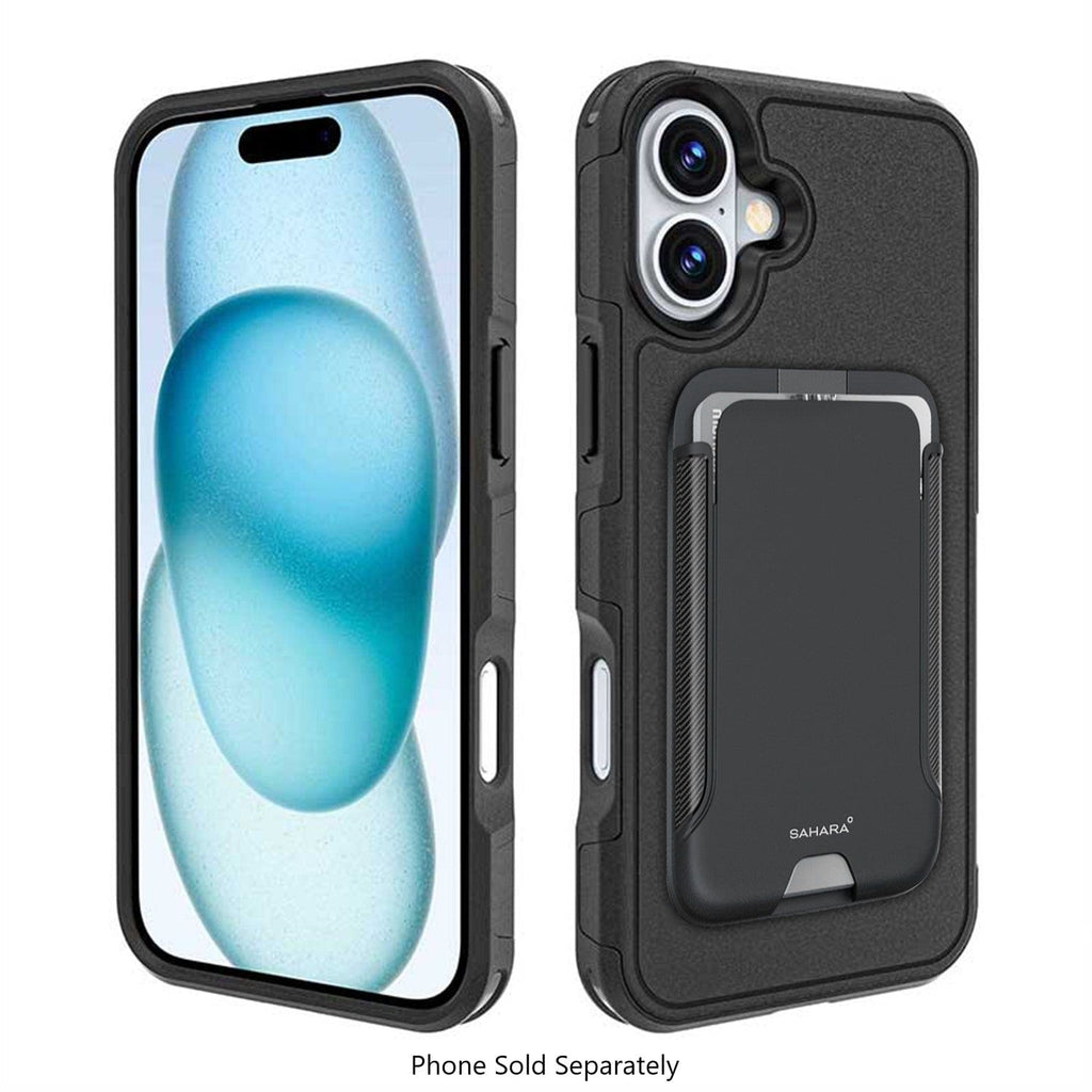 iPhone 16 Plus Wallet Case - Removable Card Holder, Kickstand, MagSafe | Raider Series