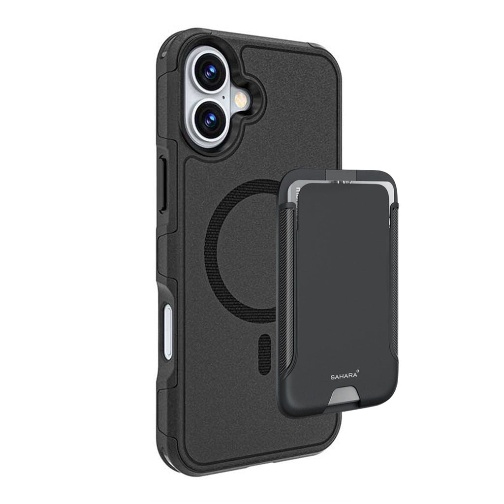 iPhone 16 Wallet Case - Removable Card Holder, Kickstand, MagSafe | Raider Series