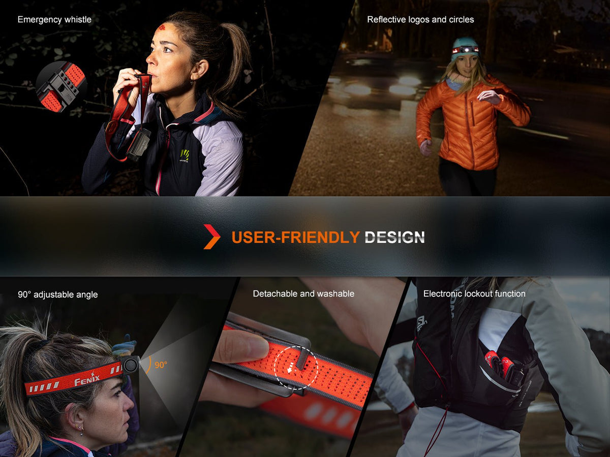 Linterna frontal Fenix HM62-T ligera para trail running