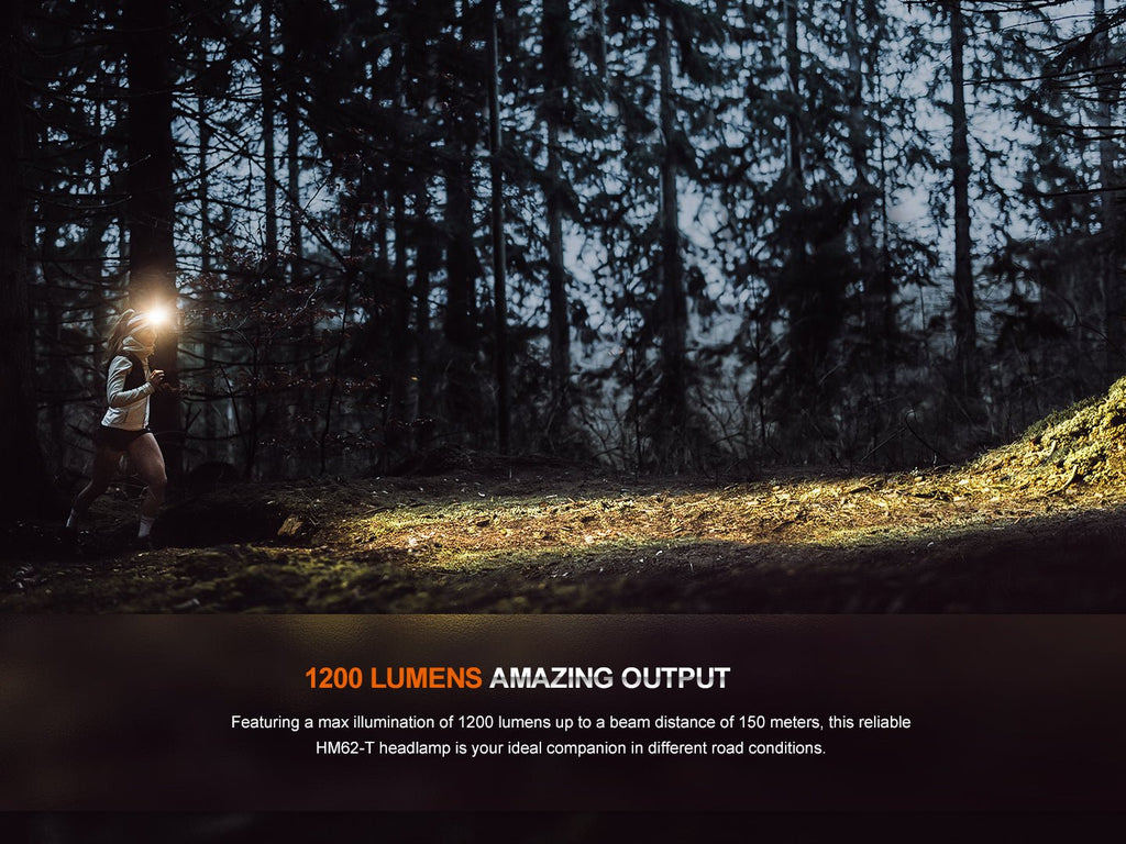 Linterna frontal Fenix HM62-T ligera para trail running