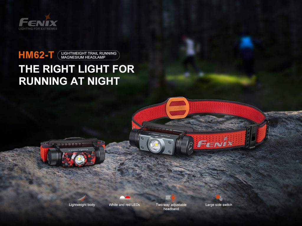 Linterna frontal Fenix HM62-T ligera para trail running