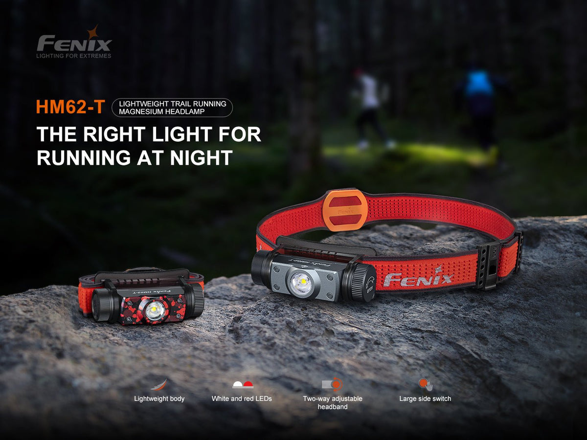 Linterna frontal Fenix HM62-T ligera para trail running