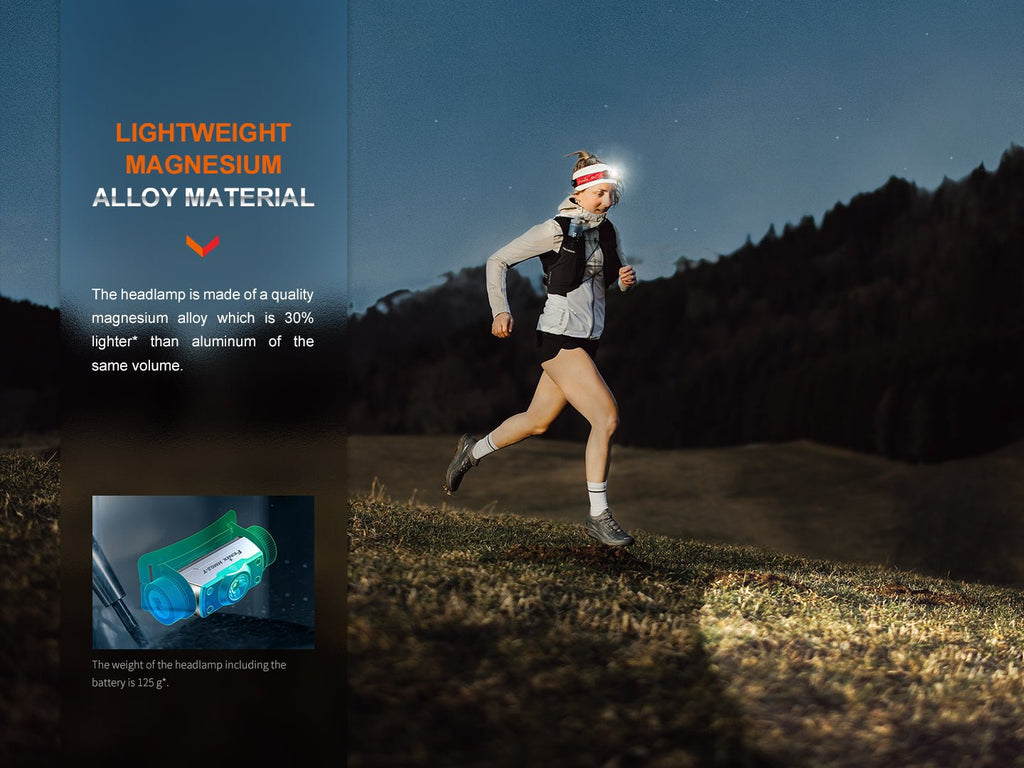 Linterna frontal Fenix HM62-T ligera para trail running