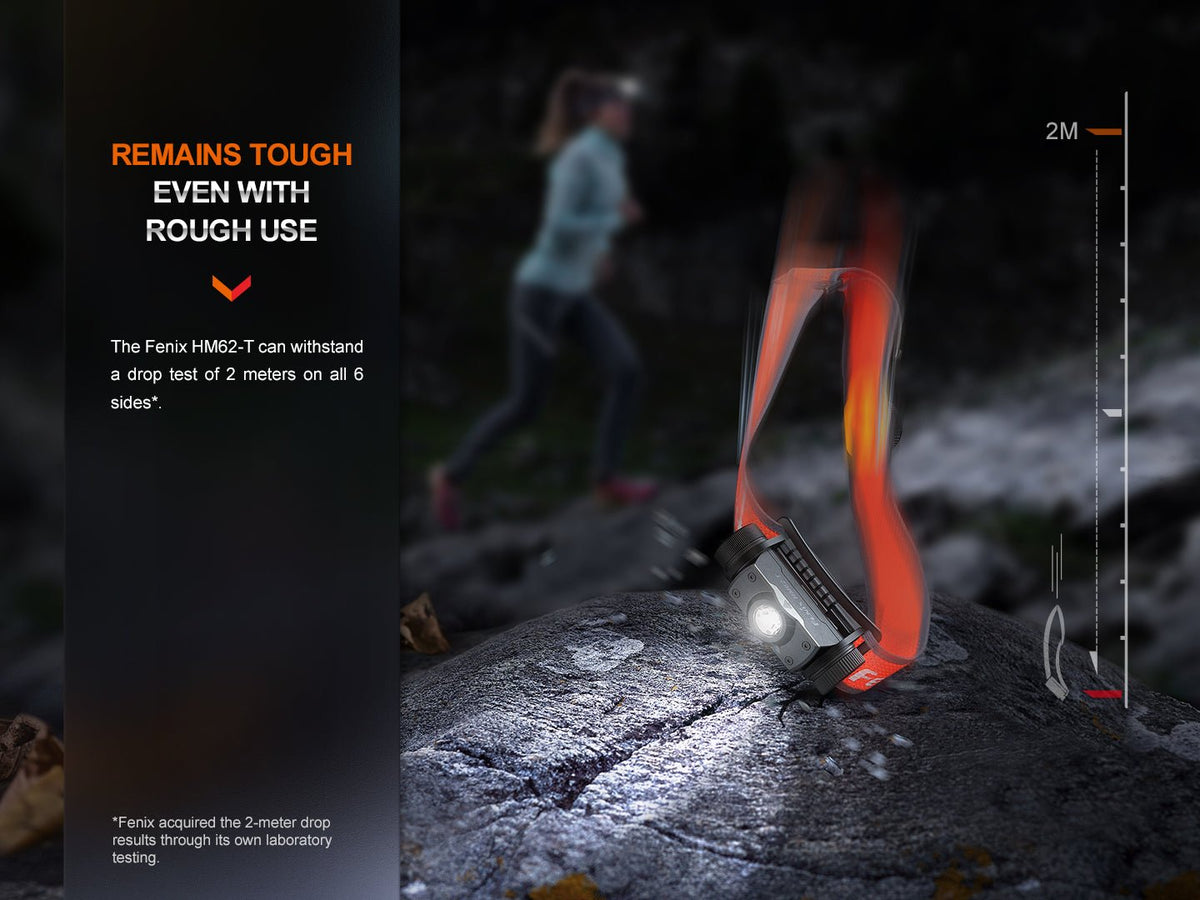 Linterna frontal Fenix HM62-T ligera para trail running