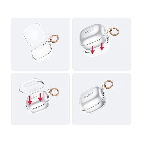 Funda Rígida Flexible Blanca Brillante - Samsung Galaxy Buds Live, Buds Pro y Buds2 Pro