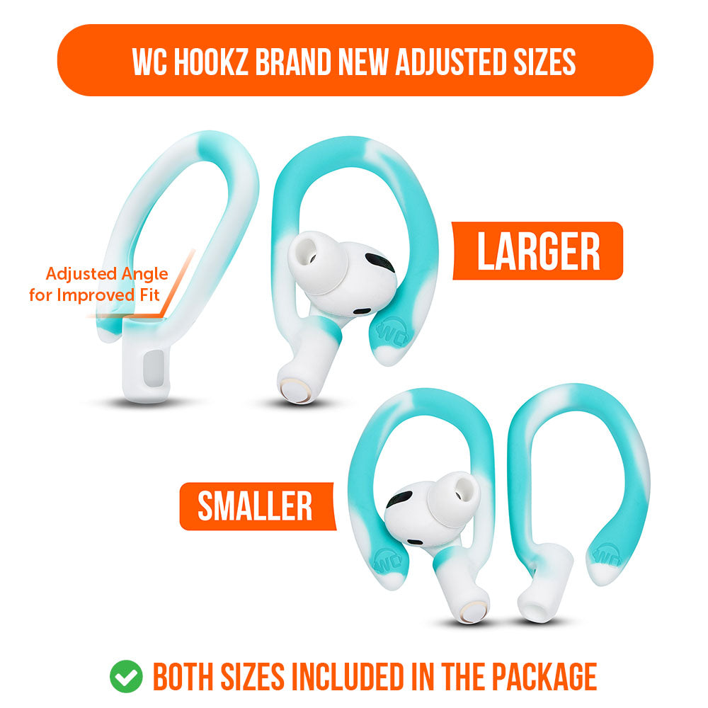 WC HookZ - Ganchos para las orejas para AirPods Pro 1, 2 y AirPods 1, 2, 3