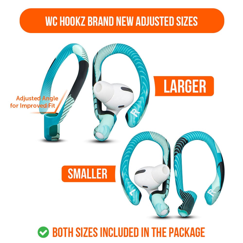 WC HookZ - Ganchos para las orejas para AirPods Pro 1, 2 y AirPods 1, 2, 3