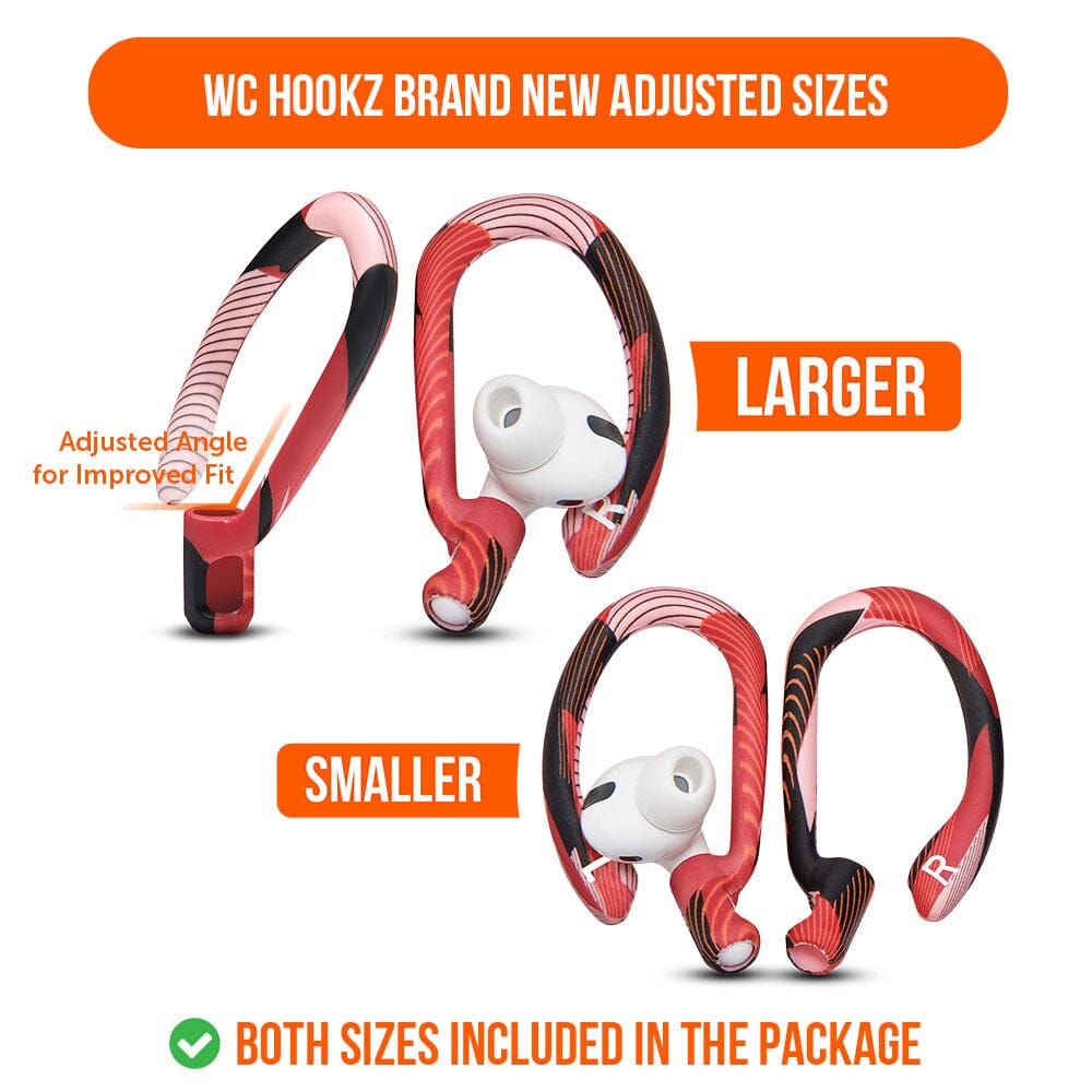 WC HookZ - Ganchos para las orejas para AirPods Pro 1, 2 y AirPods 1, 2, 3