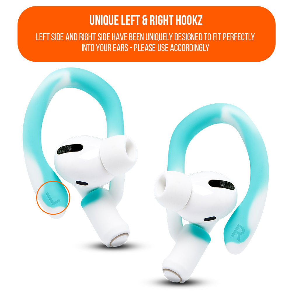 WC HookZ - Ganchos para las orejas para AirPods Pro 1, 2 y AirPods 1, 2, 3