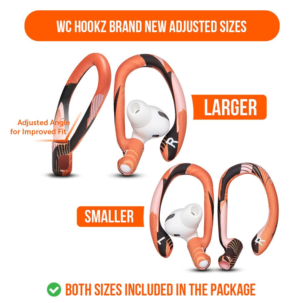 WC HookZ - Ganchos para las orejas para AirPods Pro 1, 2 y AirPods 1, 2, 3