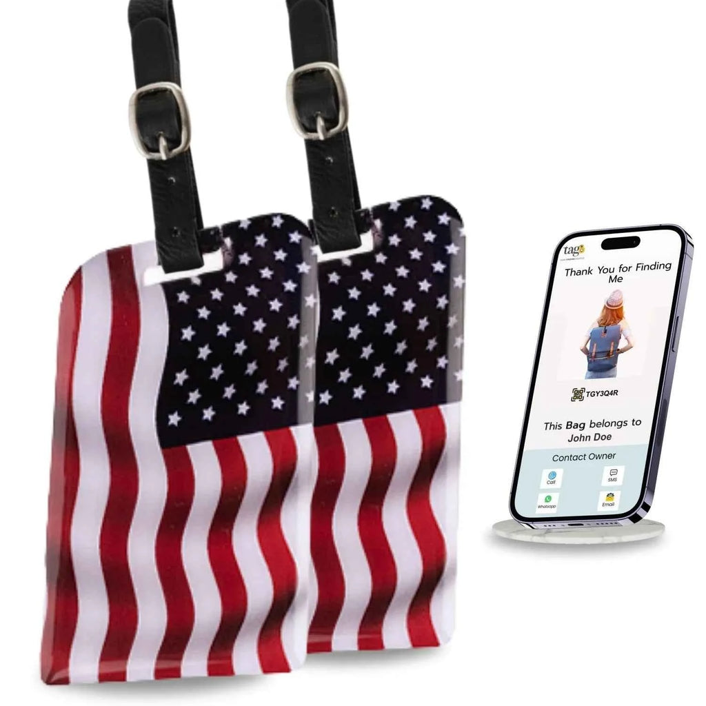 Smart Bag Security Tag USA Flag Pack 2