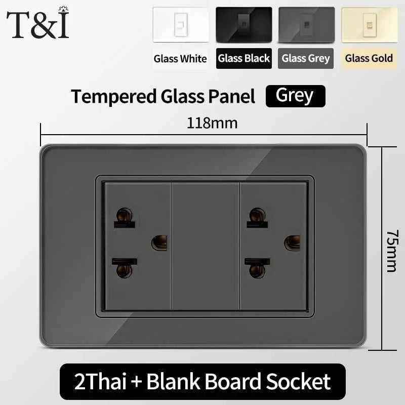 118 Series Wall Socket with Dual USB Type-C Ports – 110V
