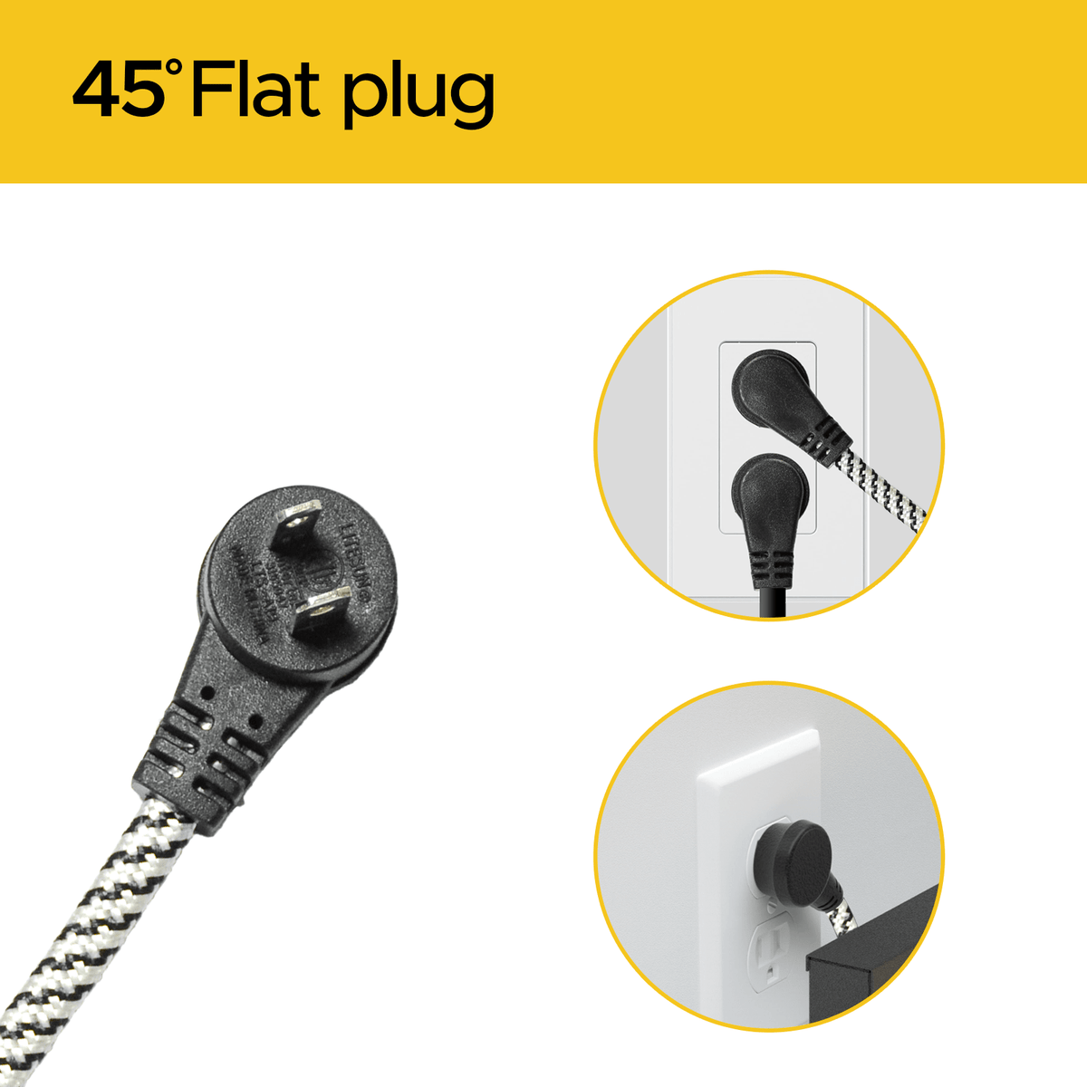 CRST 2-Pack 12ft Braided Flat Extension Cord - Electrifick Wants