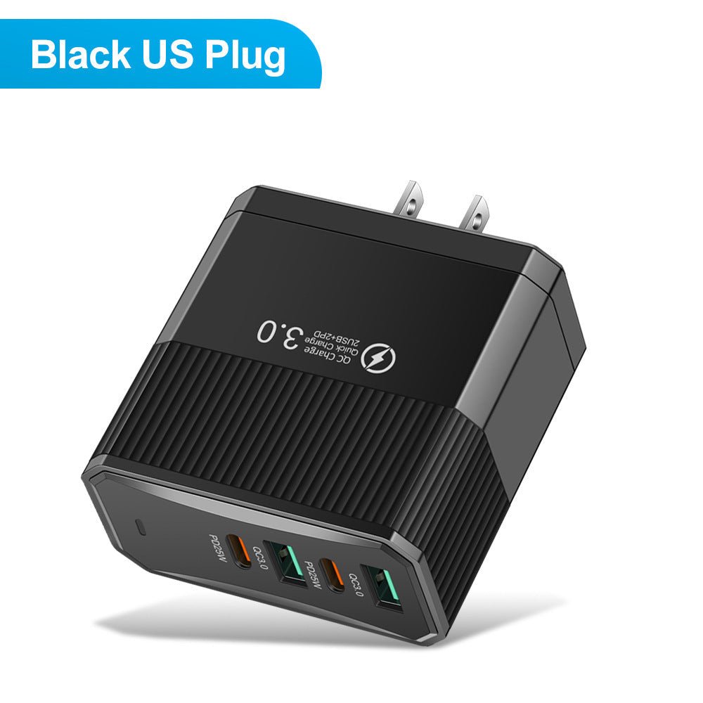 4-in-1 2USB+2PD mobile charger, tablet plug, super fast charging multi port plug - Electrifick Wants