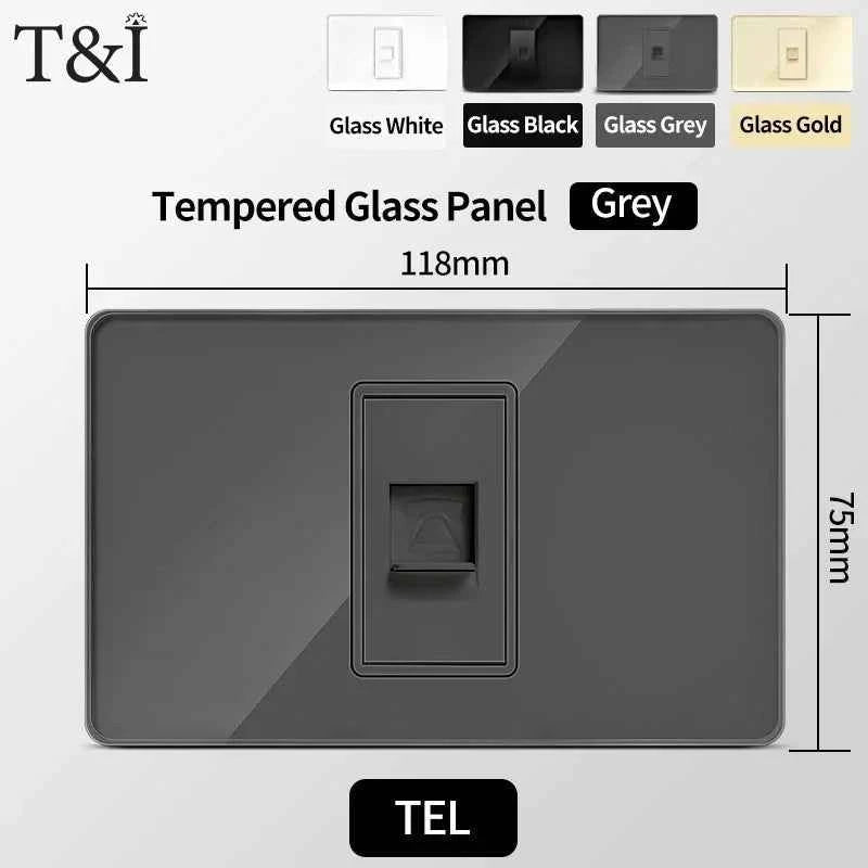 118 Series Wall Socket with Dual USB Type-C Ports – 110V