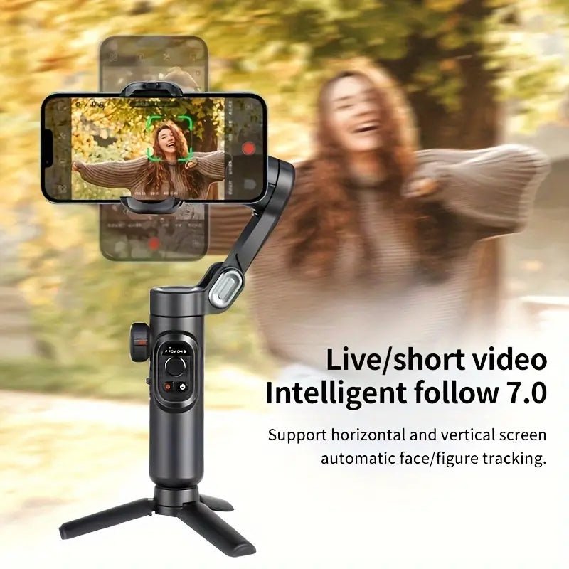 XE 3-Axis Handheld Gimbal Stabilizer Foldable Smartphone Cellphone Video Record Vlog PTZ Stabilizer For IPhone Xiaomi Sa - Electrifick Wants