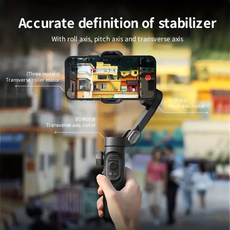 XE 3-Axis Handheld Gimbal Stabilizer Foldable Smartphone Cellphone Video Record Vlog PTZ Stabilizer For IPhone Xiaomi Sa - Electrifick Wants