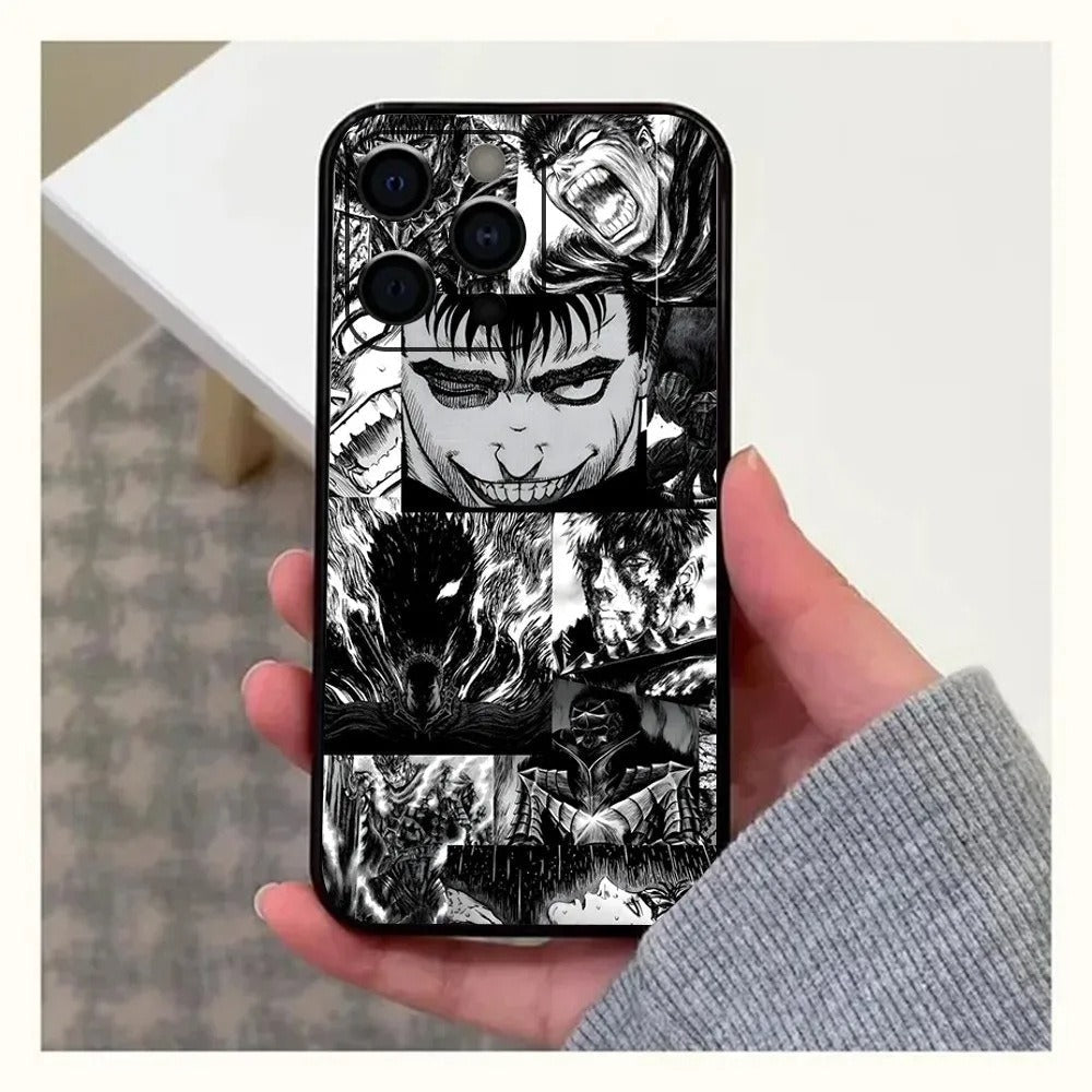 GutsrkiPhone Anime Phone Case 15 New SE Black - Electrifick Wants