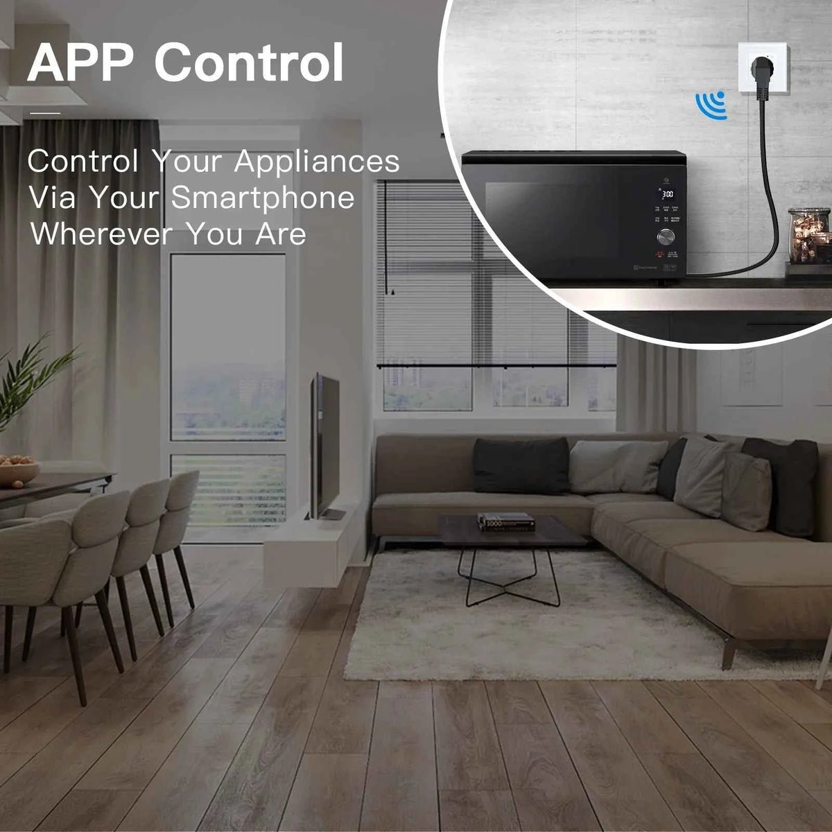 BSEED WiFi Smart Wall Socket France Standard with Crystal Glass Panel