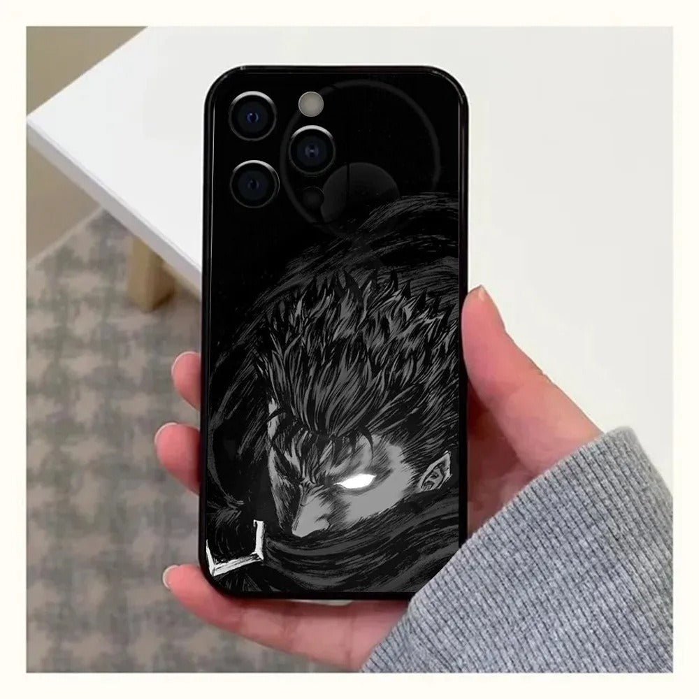GutsrkiPhone Anime Phone Case 15 New SE Black - Electrifick Wants