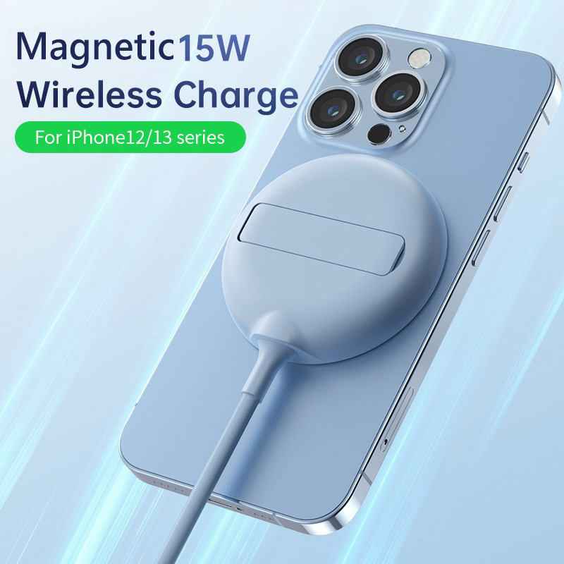 Magnetic wireless charger suitable for iPhone 13/14 single charging mobile phone wireless charger with small holder - Electrifick Wants