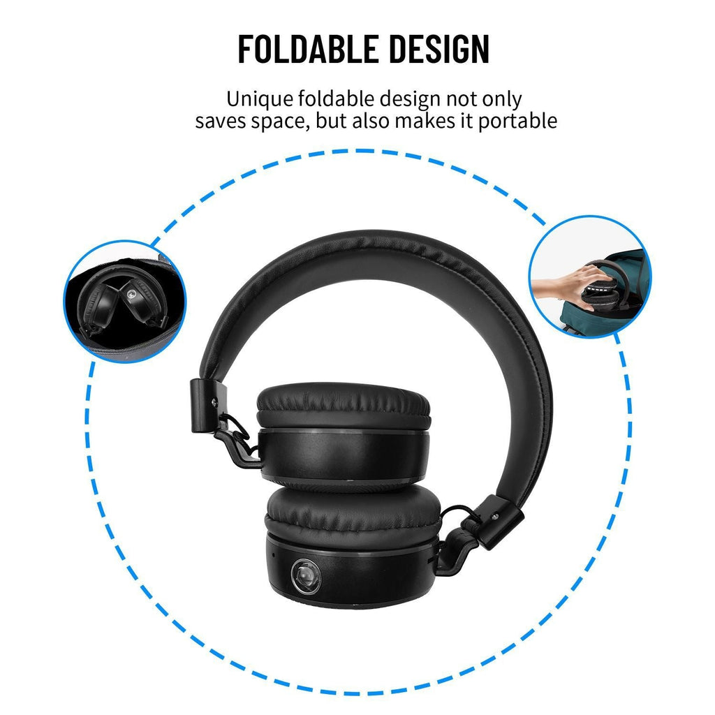 AKZ-B67 Bluetooth headset with high battery flashlight lighting headset card insertion FM - Electrifick Wants