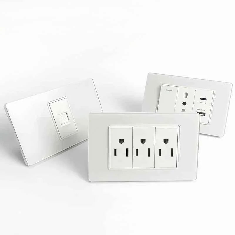 118 Series Wall Socket with Dual USB Type-C Ports – 110V