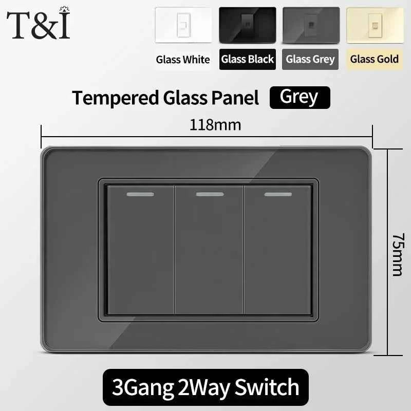 118 Series Wall Socket with Dual USB Type-C Ports – 110V