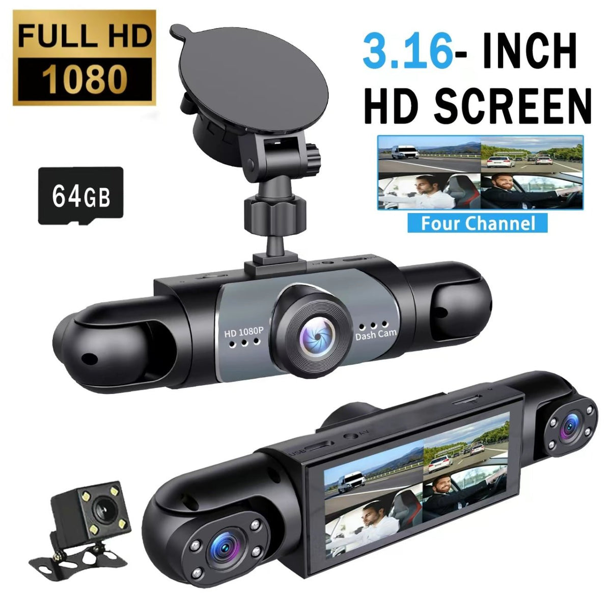 FullScope 4-Way Dash Cam - Electrifick Wants