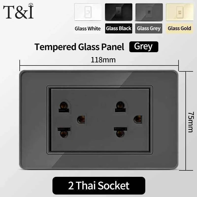 118 Series Wall Socket with Dual USB Type-C Ports – 110V