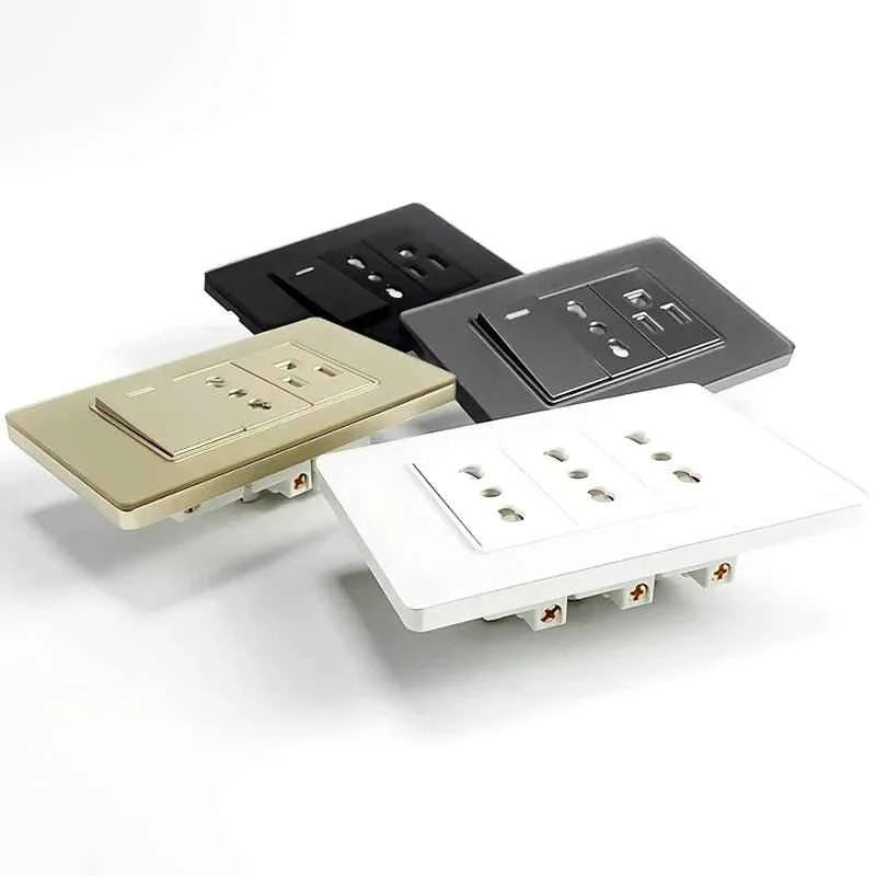 118 Series Wall Socket with Dual USB Type-C Ports – 110V