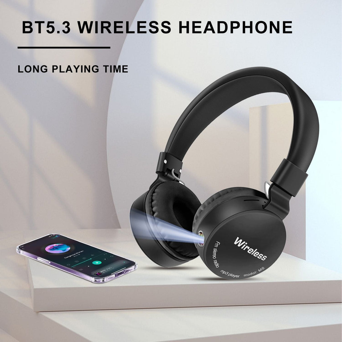 AKZ-B67 Bluetooth headset with high battery flashlight lighting headset card insertion FM - Electrifick Wants