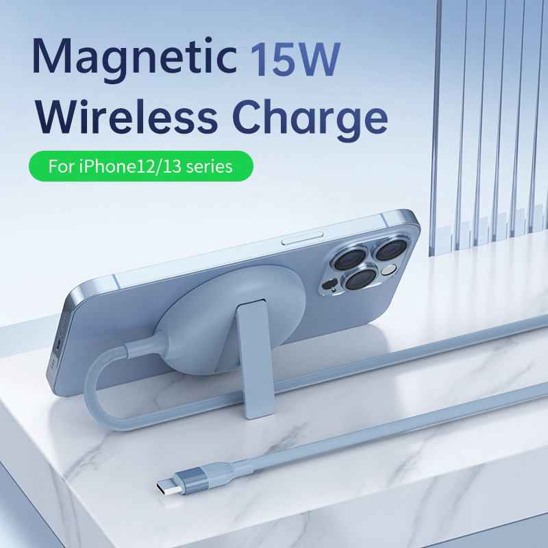 Magnetic wireless charger suitable for iPhone 13/14 single charging mobile phone wireless charger with small holder - Electrifick Wants
